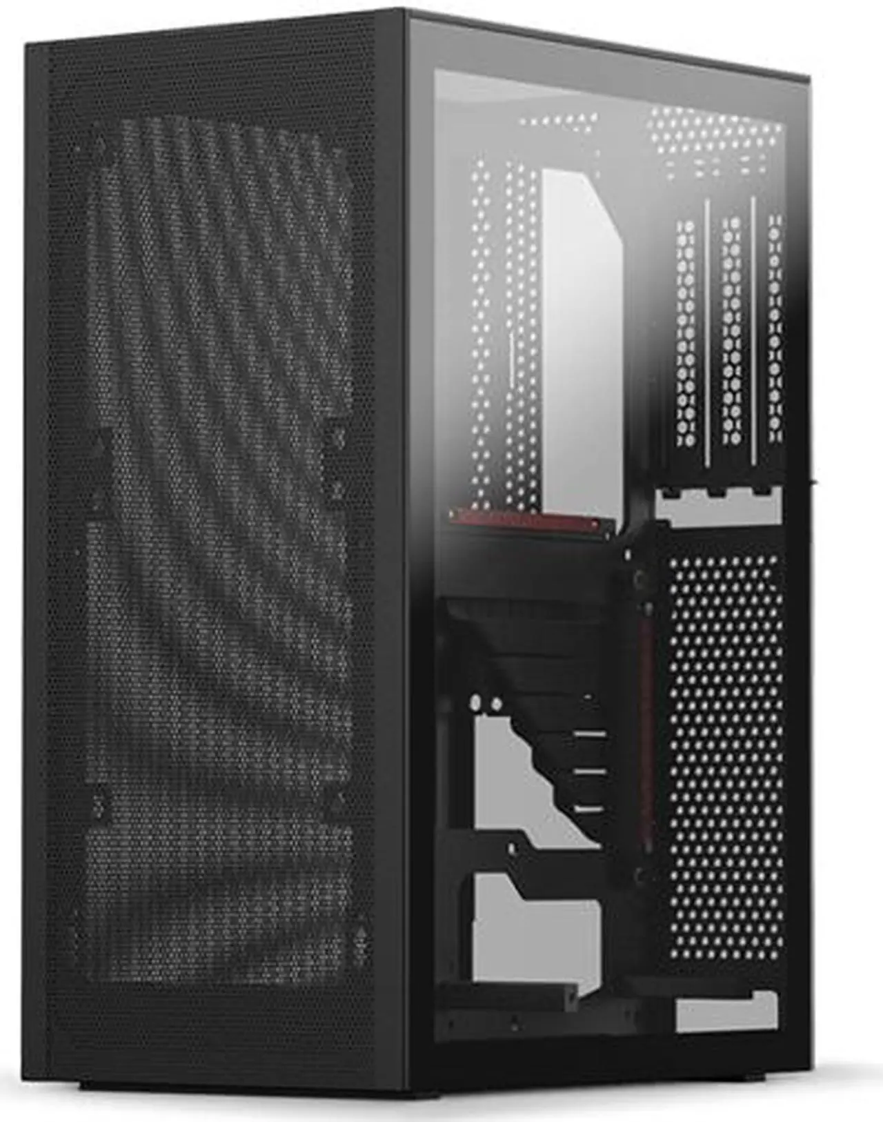 Alt view image 5 of 6 - SSUPD Meshlicious Mini-ITX Small Form Factor (SFF) Case - One Tempered Glass Side Panel & One Mesh Side Panel with PCIe 4.0 Riser Cable - Black Color, Tool-Free and Easy Accessibility
