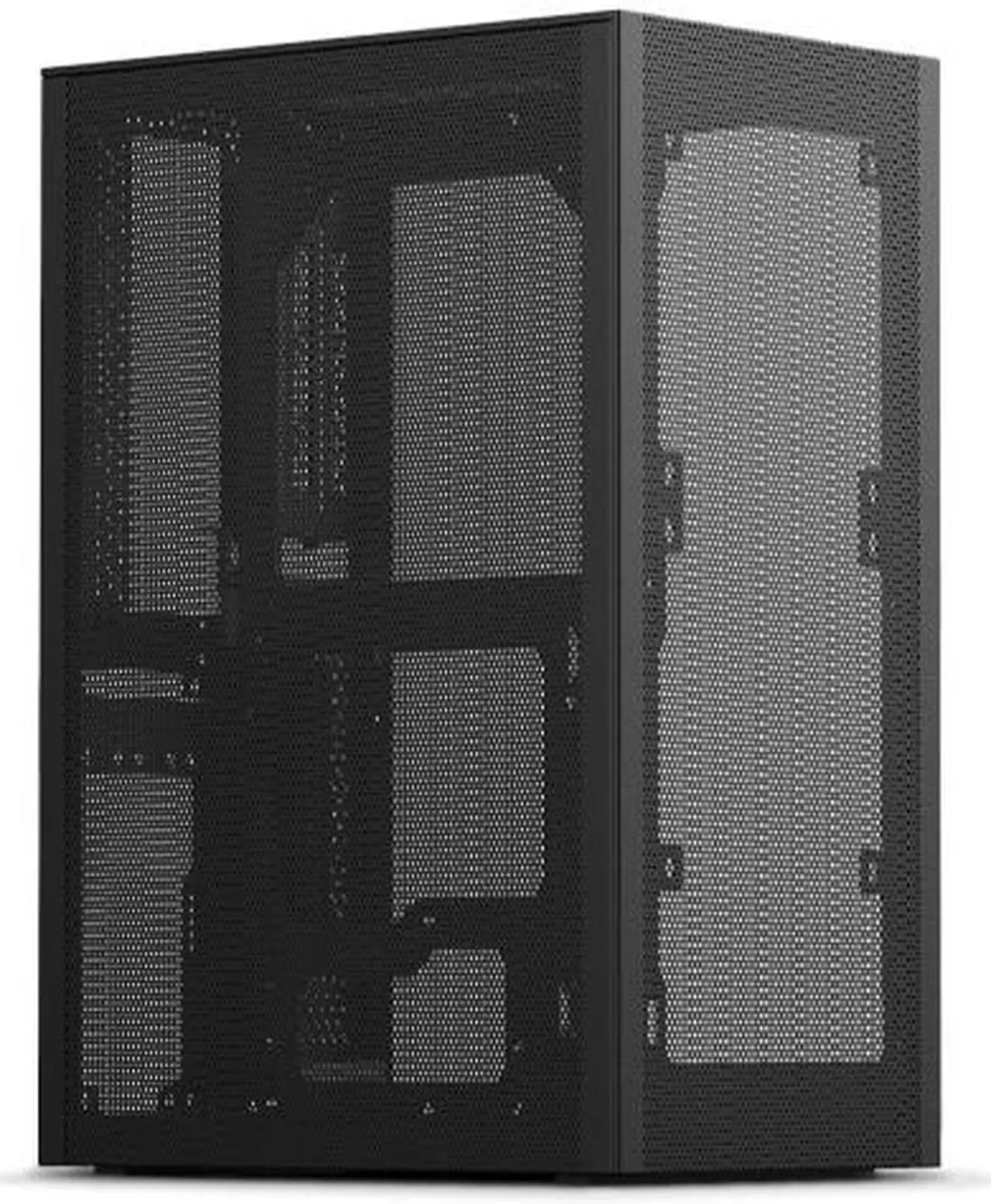 Alt view image 6 of 6 - SSUPD Meshlicious Mini-ITX Small Form Factor (SFF) Case - One Tempered Glass Side Panel & One Mesh Side Panel with PCIe 4.0 Riser Cable - Black Color, Tool-Free and Easy Accessibility