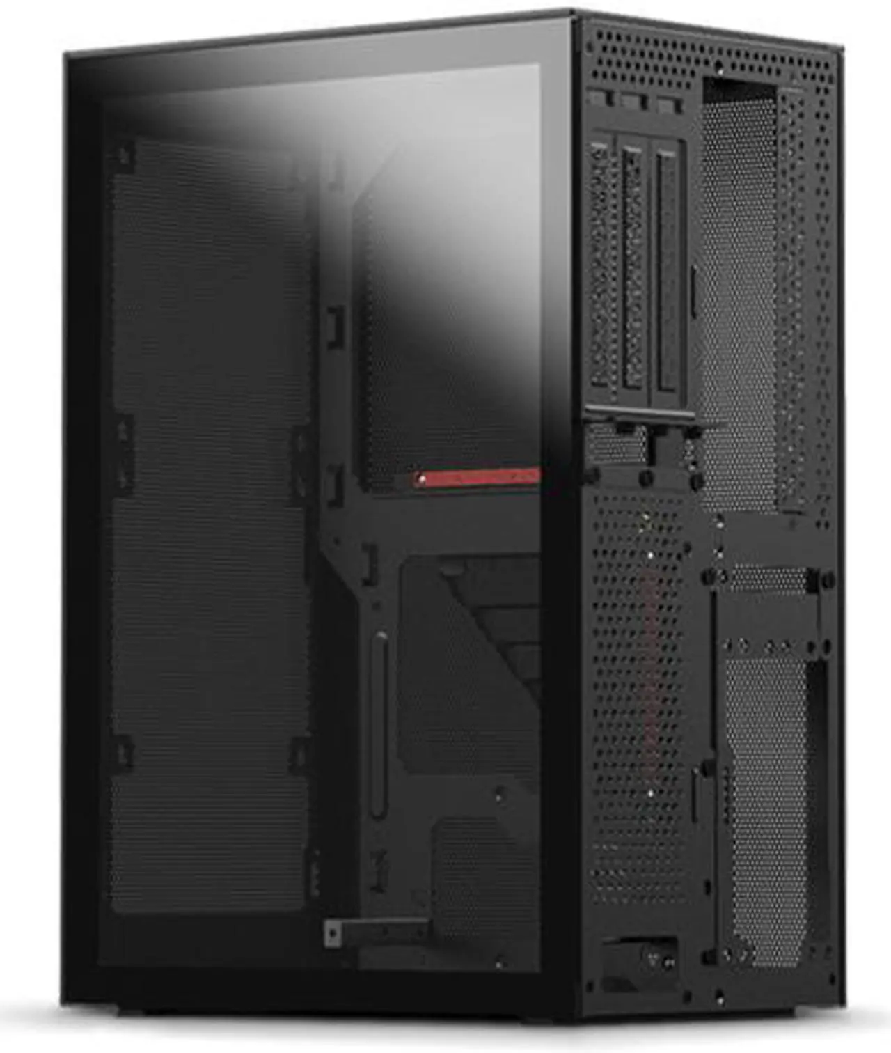 Alt view image 4 of 6 - SSUPD Meshlicious Mini-ITX Small Form Factor (SFF) Case - One Tempered Glass Side Panel & One Mesh Side Panel with PCIe 4.0 Riser Cable - Black Color, Tool-Free and Easy Accessibility