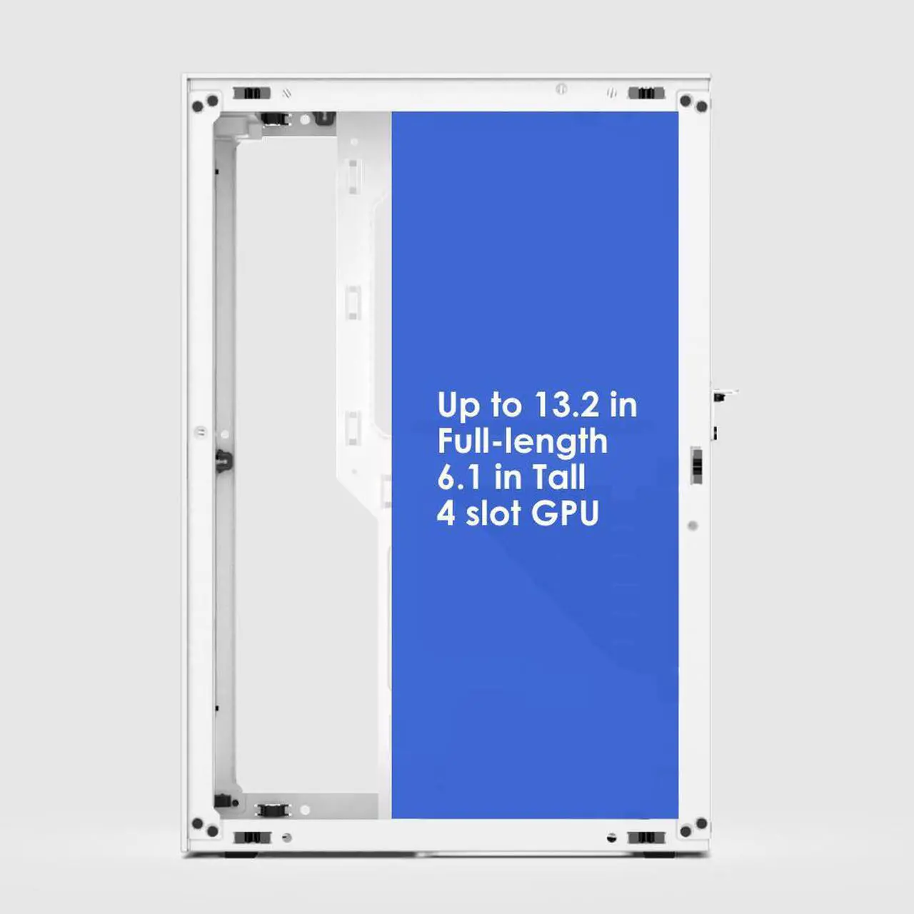 Alt view image 4 of 5 - SSUPD Meshlicious Mini-ITX Small Form Factor (SFF) Case - One Tempered Glass Side Panel & One Mesh Side Panel with PCIe 3.0 Riser Cable - White Color, Tool-Free and Easy Accessibility