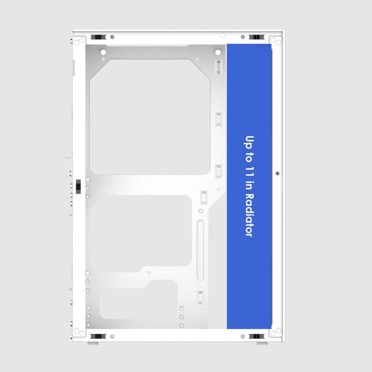 Alt view image 5 of 5 - SSUPD Meshlicious Mini-ITX Small Form Factor (SFF) Case - One Tempered Glass Side Panel & One Mesh Side Panel with PCIe 3.0 Riser Cable - White Color, Tool-Free and Easy Accessibility