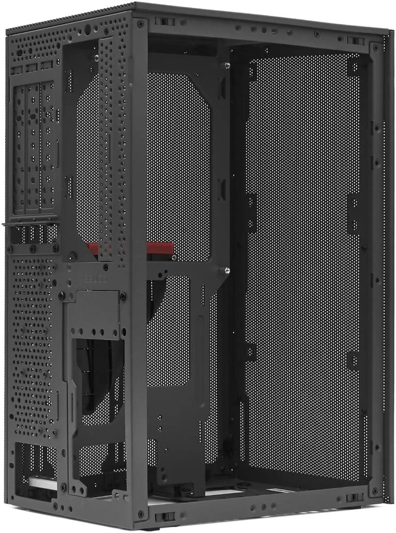 Alt view image 4 of 5 - Ssupd Meshroom S Mini-ITX PC Gaming Case - High Airflow Perforated Panels - Support 4 Slots GPU - 280mm Radiator Support - Compatible with ATX Power Supply