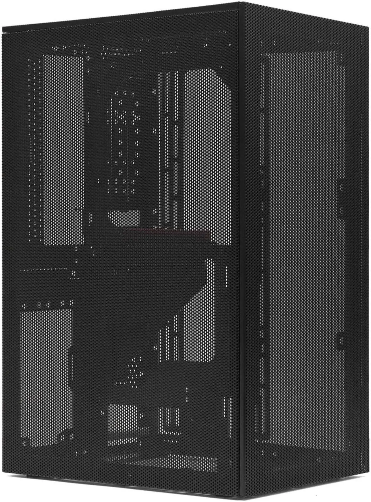 Main image of SSUPD Meshroom S V2 Mini-ITX Small Form Factor (SFF) Case - Full Mesh Side Panel without PCIe Riser Cable - Black Color, Tool-Free and Easy Accessibility
