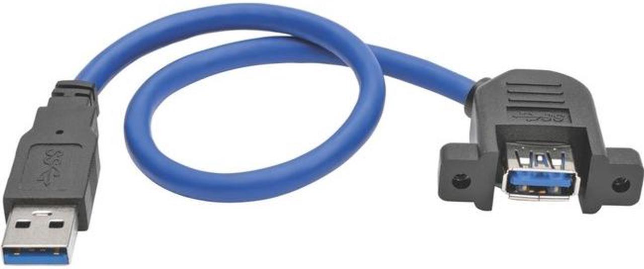 Alt view image 5 of 7 - Tripp Lite USB 3.0 Superspeed Panel Mount Type-A Extension Cable (M/F) 1 ft. (U324-001-APM)
