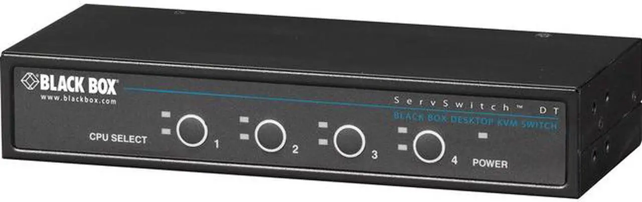 Alt view image 2 of 2 - 4-Port Desktop KVM Switch VGA USB or PS/2 Includes Cables