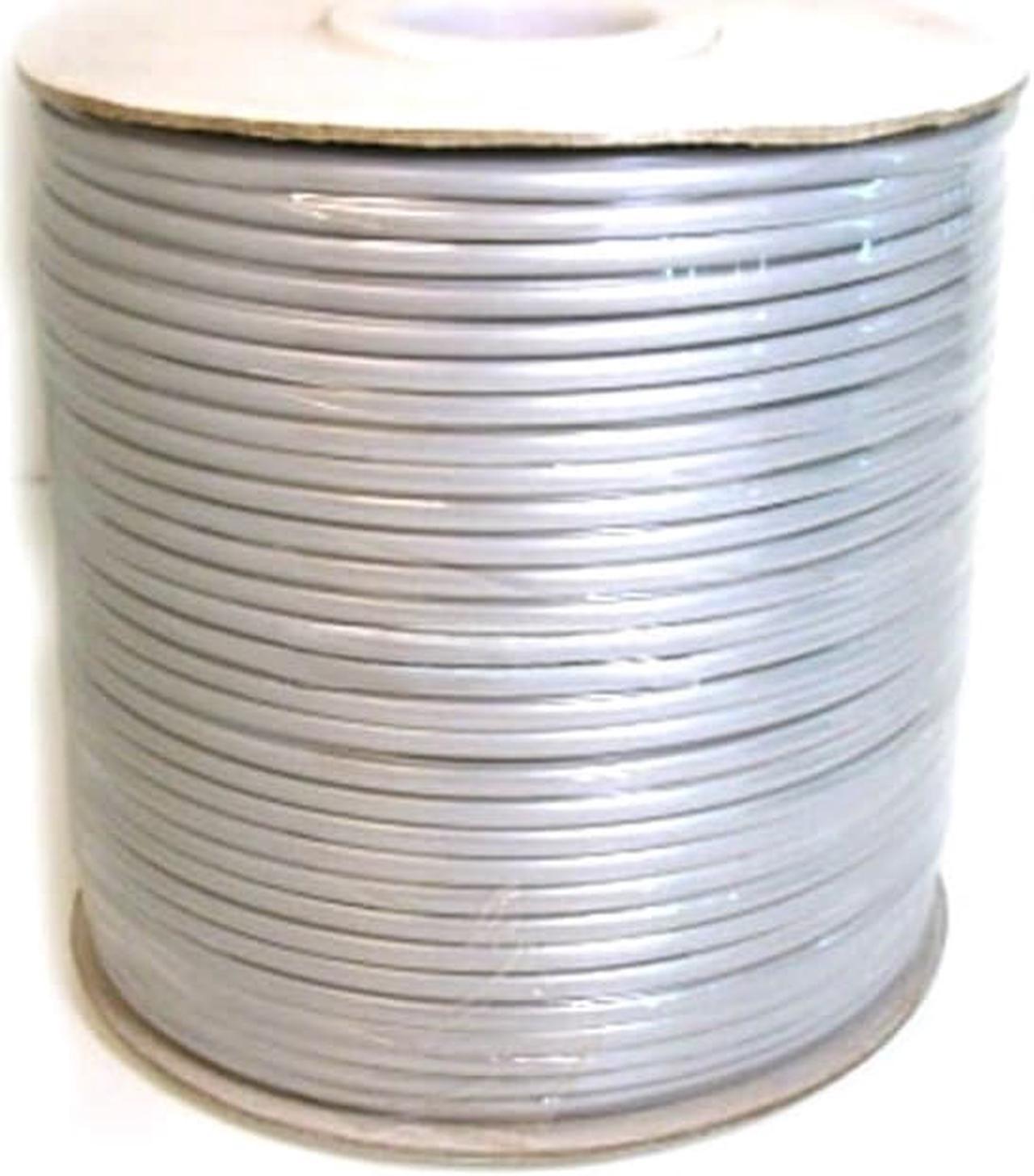 Monoprice Stranded Bulk Phone Cable - 1000 Feet - Silver | 8 Conductor, 28AWG, Flat Cable