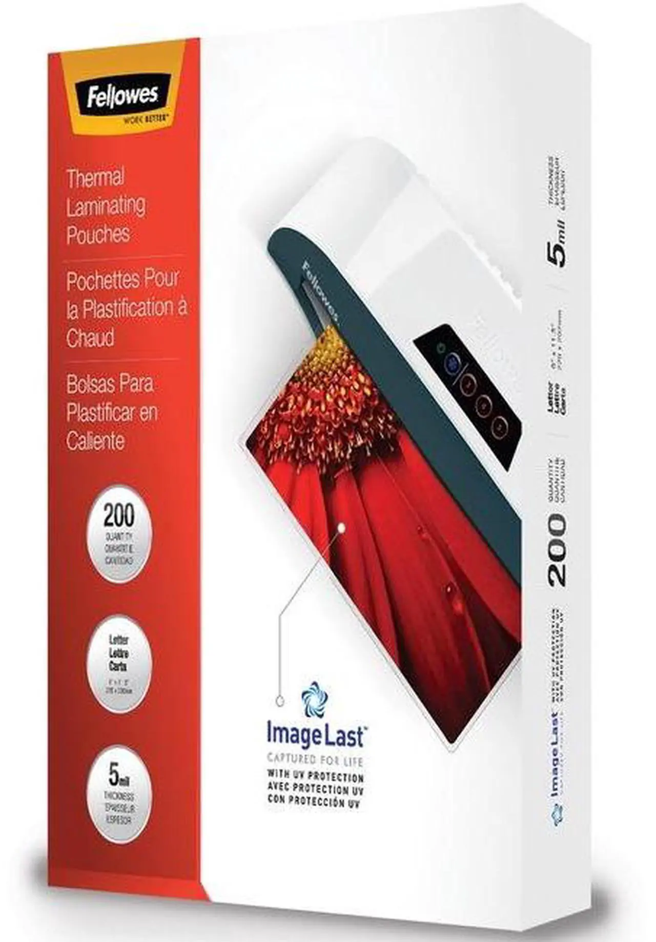 Alt view image 17 of 20 - Fellowes Laminating Pouches 5mil Ltr 200/PK Clear 5245301
