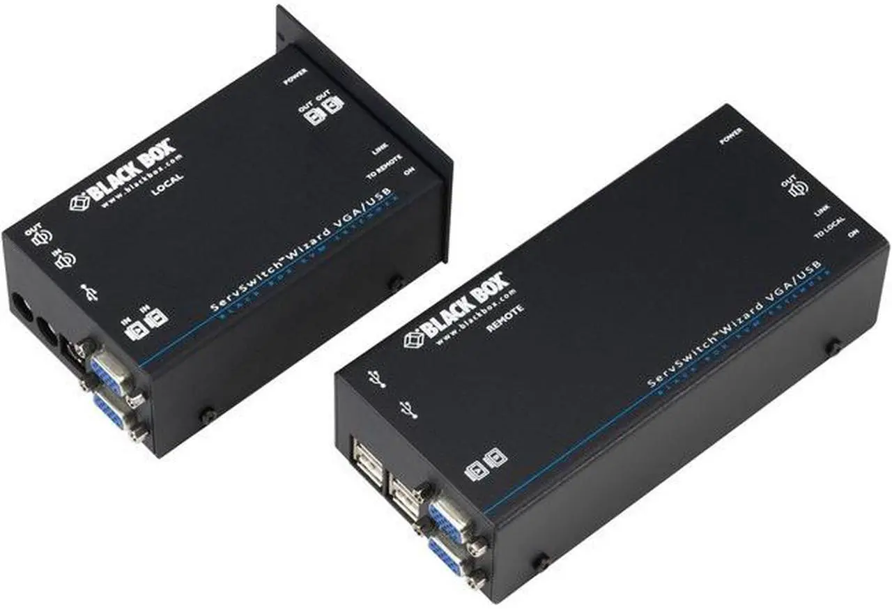 Alt view image 4 of 9 - BLACK BOX ACU5250A-R2 SERVSWITCH WIZARD USB KVM EXTENDER WITH DUAL-HEAD VGA AND AUDIO