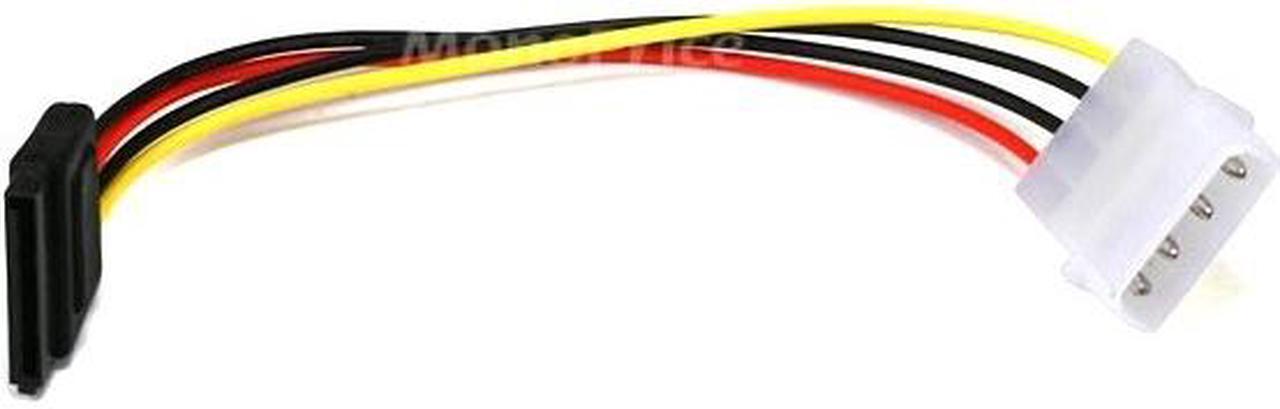 Alt view image 4 of 5 - Monoprice 6Inch Sata 15Pin Female To Molex 4Pin Male Power Adapter