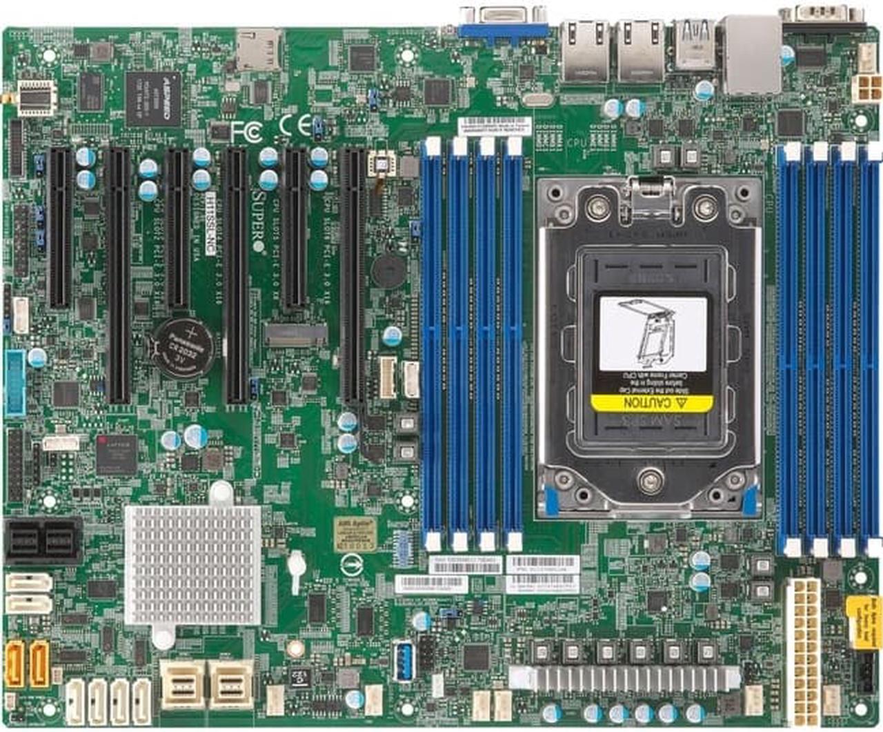 Alt view image 4 of 5 - Supermicro H11SSL-NC-B Socket SP3/ System on Chip/ DDR4/ SATA3&SAS3&USB3.0/ V&2GbE/ ATX Motherboard