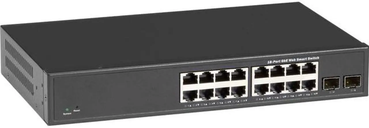 Alt view image 4 of 8 - Black Box Gigabit Ethernet Switch Web Smart Eco Fanless 18-Port LGB2118AR2