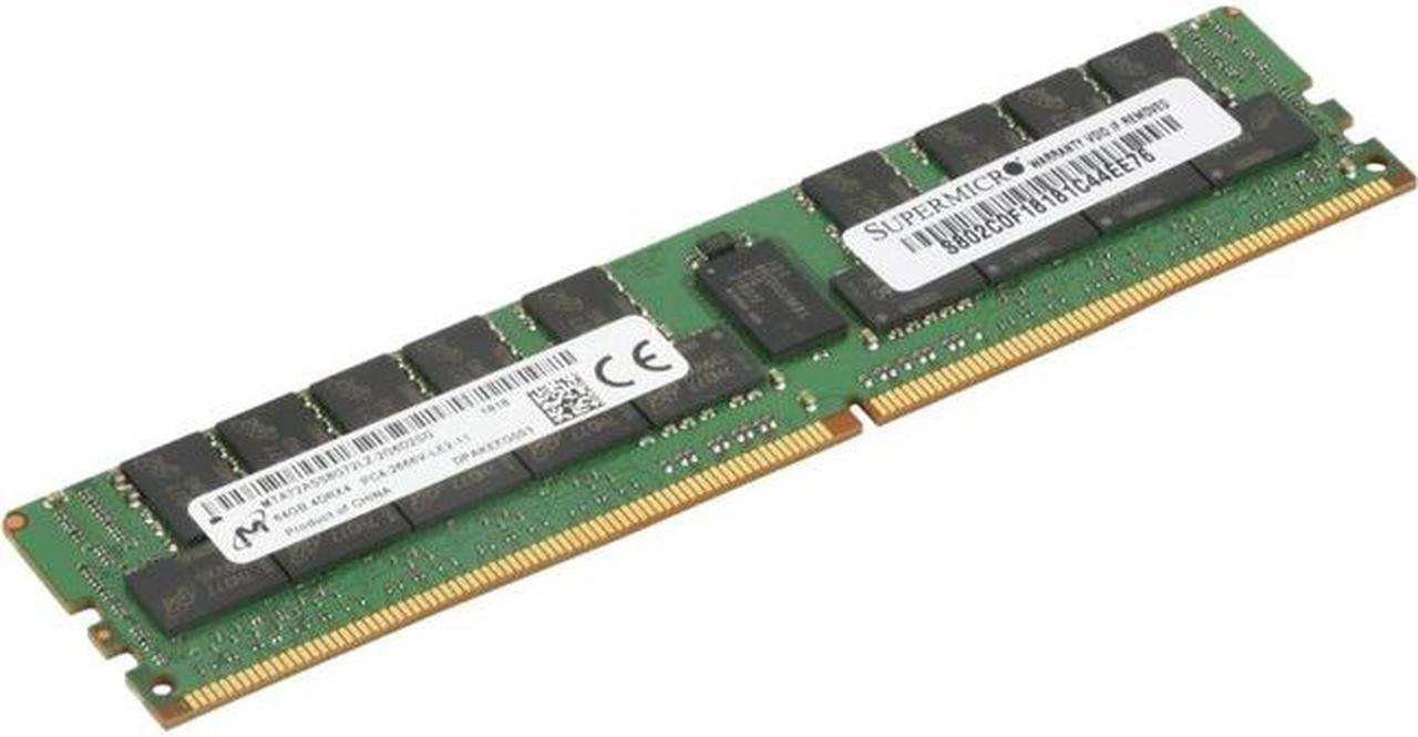 Supermicro (MTA72ASS8G72LZ-2G6D2) 64GB SDRAM ECC LRDIMM DDR4 2666 (PC4 21300) Server Memory Model MEM-DR464L-CL02-LR26