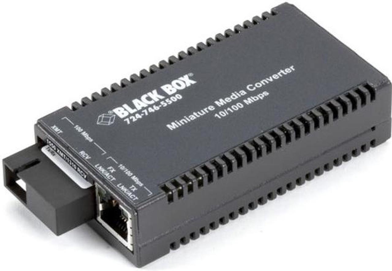 Main image of MultiPower Miniature Fast Ethernet (100-Mbps) Media Converter - 10/100-Mbps Copper to 100-Mbps Simplex Singlemode Fiber, 1550/1310nm, 2km