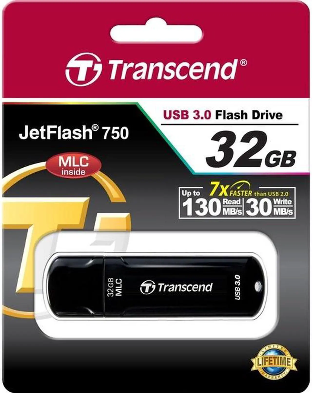 Alt view image 14 of 20 - Transcend 32GB JetFlash 750 USB 3.0 Flash Drive