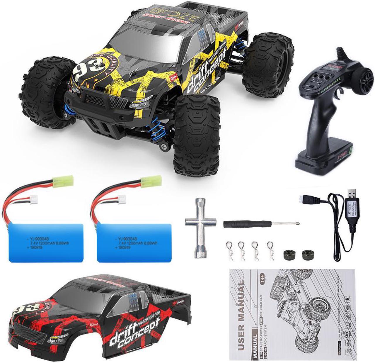 Alt view image 7 of 7 - DEERC Brushless RC Cars 300E 60KM/H High Speed Remote Control Car 4WD 1:18 Scale Monster Truck for Kids Adults, All Terrain Off Road Truck with Extra Shell 2 Battery,40+ Min Play Car Gifts for Boys