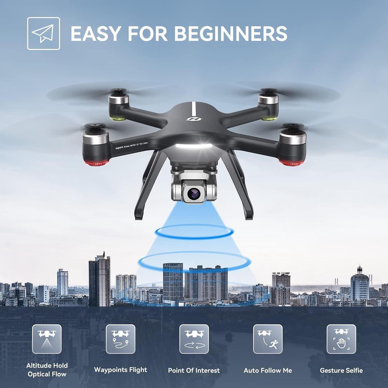 Alt view image 4 of 7 - Holy Stone HS700E 4K UHD Drone with EIS Anti Shake 130°FOV Camera for Adults, GPS Quadcopter with 5GHz FPV Transmission, Brushless Motor, Easy Auto Return Home, Follow Me and Outdoor Carrying Case