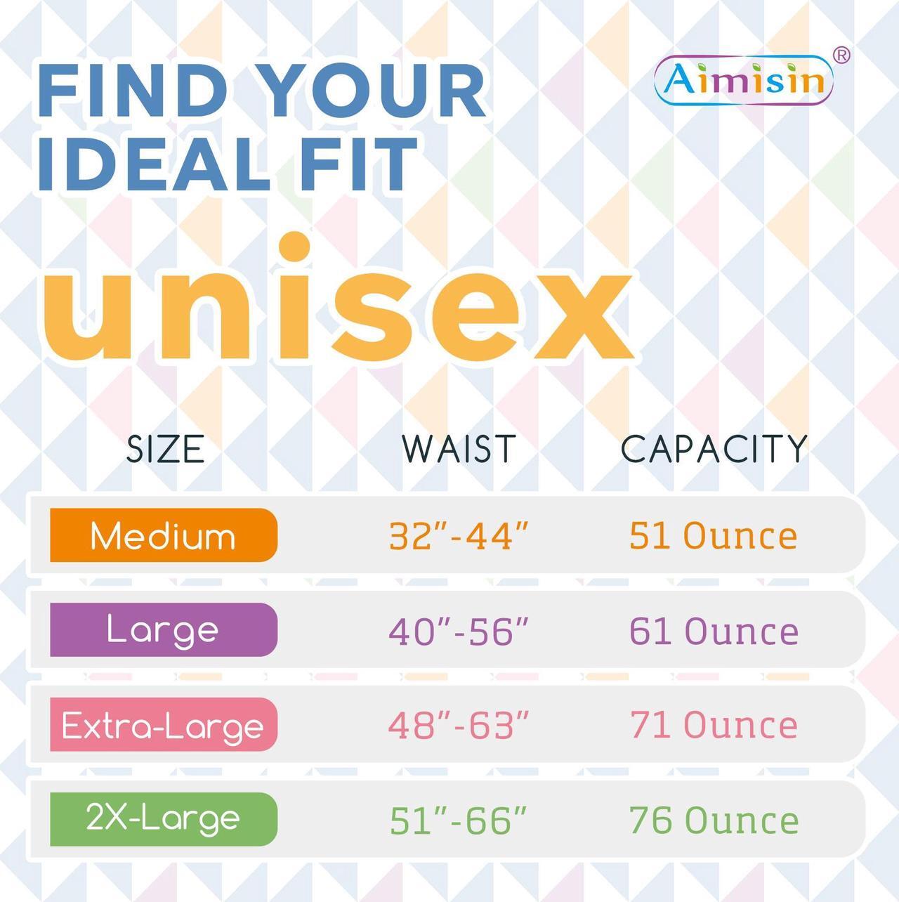 Alt view image 2 of 2 - Aimisin Super Absorbency Adult Diaper, Incontinence Diapers with Tabs Men Women, 20ct Large