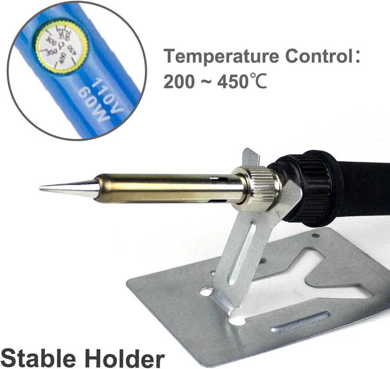Alt view image 4 of 6 - 98Pcs 60W Wood Burning Pen Set Electric Soldering Iron Kit Iron Burner Hobby Kit