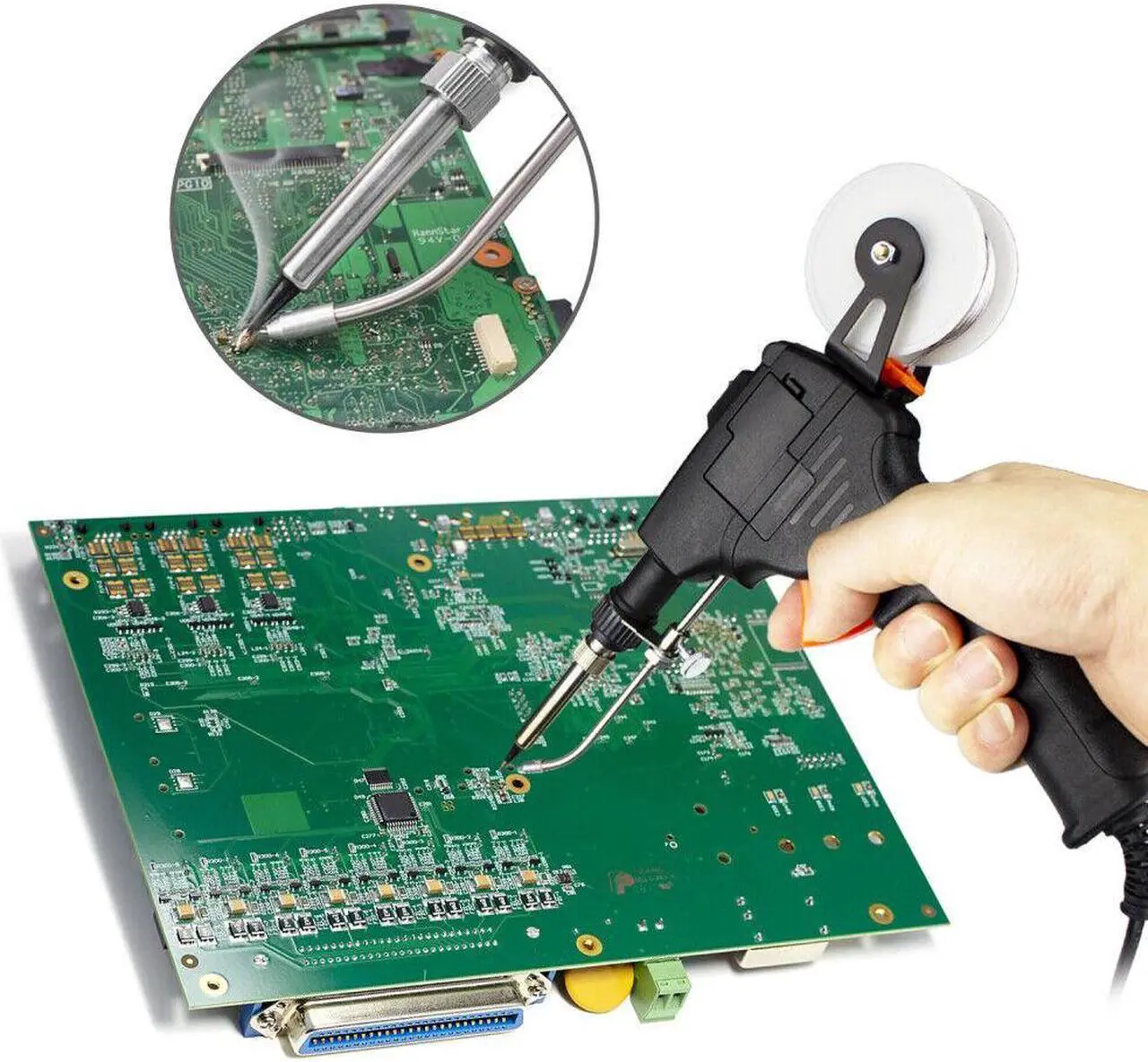 Alt view image 3 of 6 - Auto Electric Soldering Iron  Kit 110V 60W Welding Tool With Solder Wire Tin
