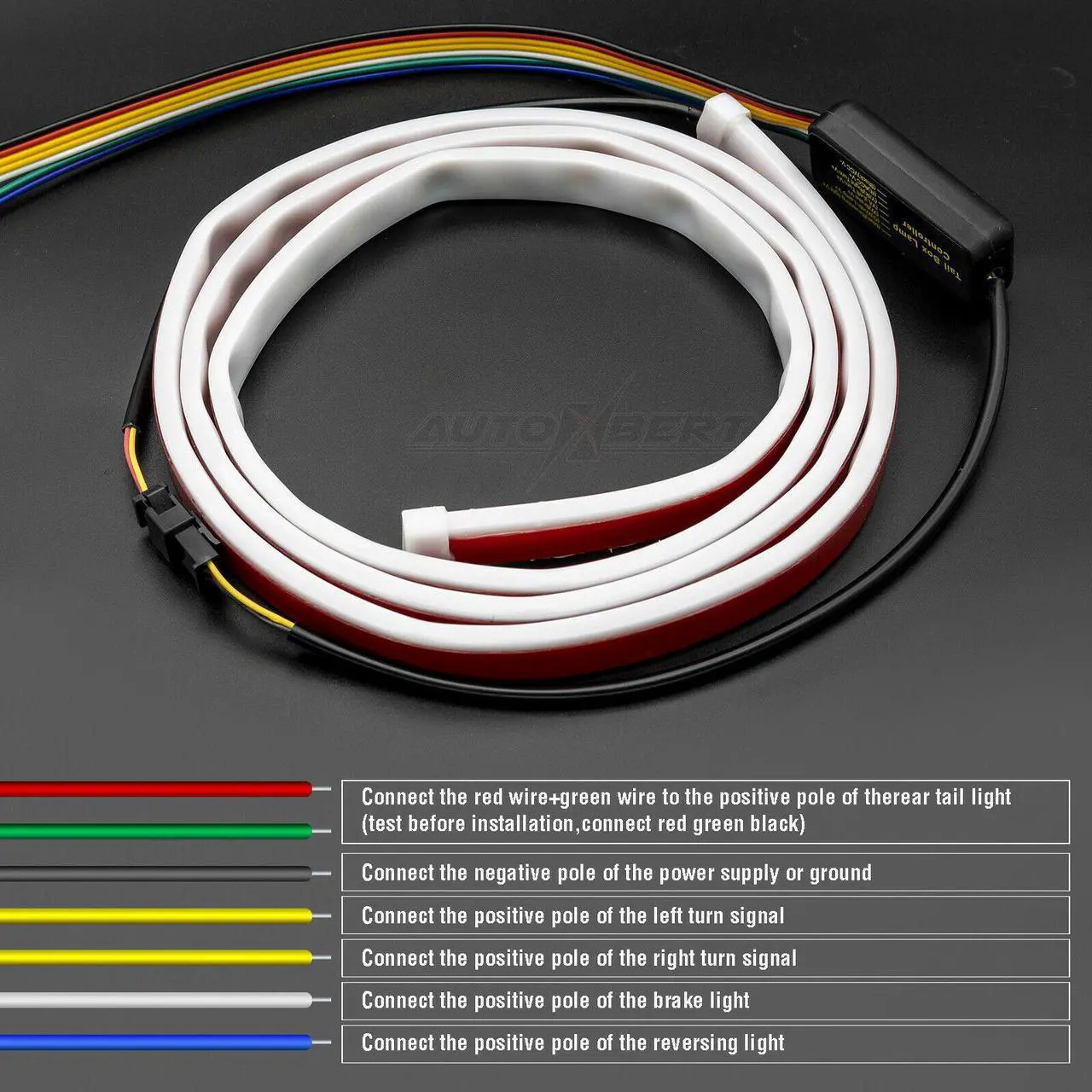 Alt view image 4 of 6 - LED Tailgate Strip Light Reverse Brake Turn Signal Tail Light for Car Truck US