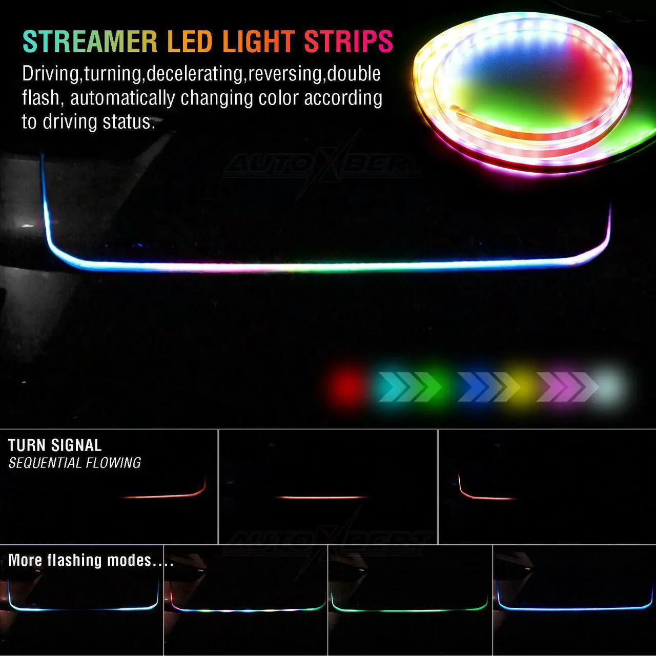 Alt view image 2 of 6 - LED Tailgate Strip Light Reverse Brake Turn Signal Tail Light for Car Truck US