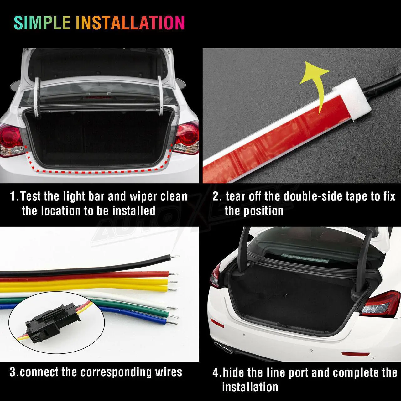 Alt view image 6 of 6 - LED Tailgate Strip Light Reverse Brake Turn Signal Tail Light for Car Truck US