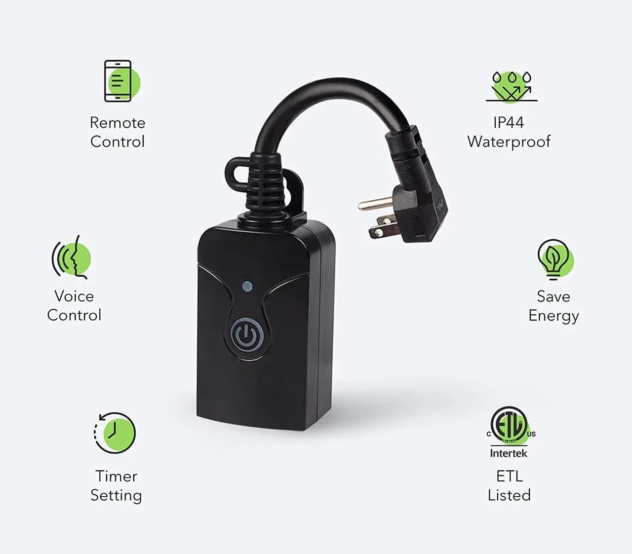 Alt view image 2 of 6 - Heavy Duty Outdoor Smart WiFi Plug Timer Wireless Remote Control by App