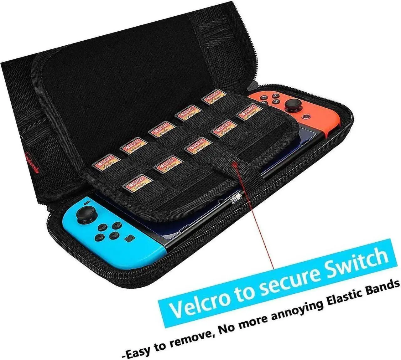 Alt view image 4 of 6 - Switch Carrying Case Compble W 20 Game Cartridges Prote