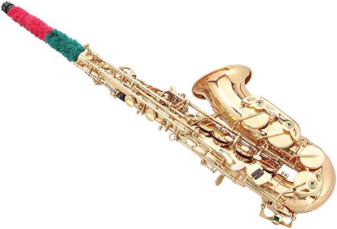 Alt view image 5 of 5 - Saxophone Eb Sax Alto E Flat Brass With Accessories Brass Golden