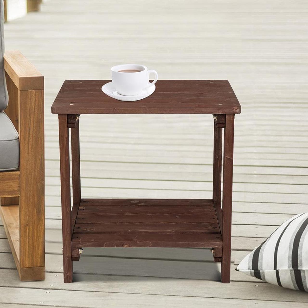 Main image of Mini Tea Side Table Chair End Wood Stand Nightstand Sofa Night Shelf Room
