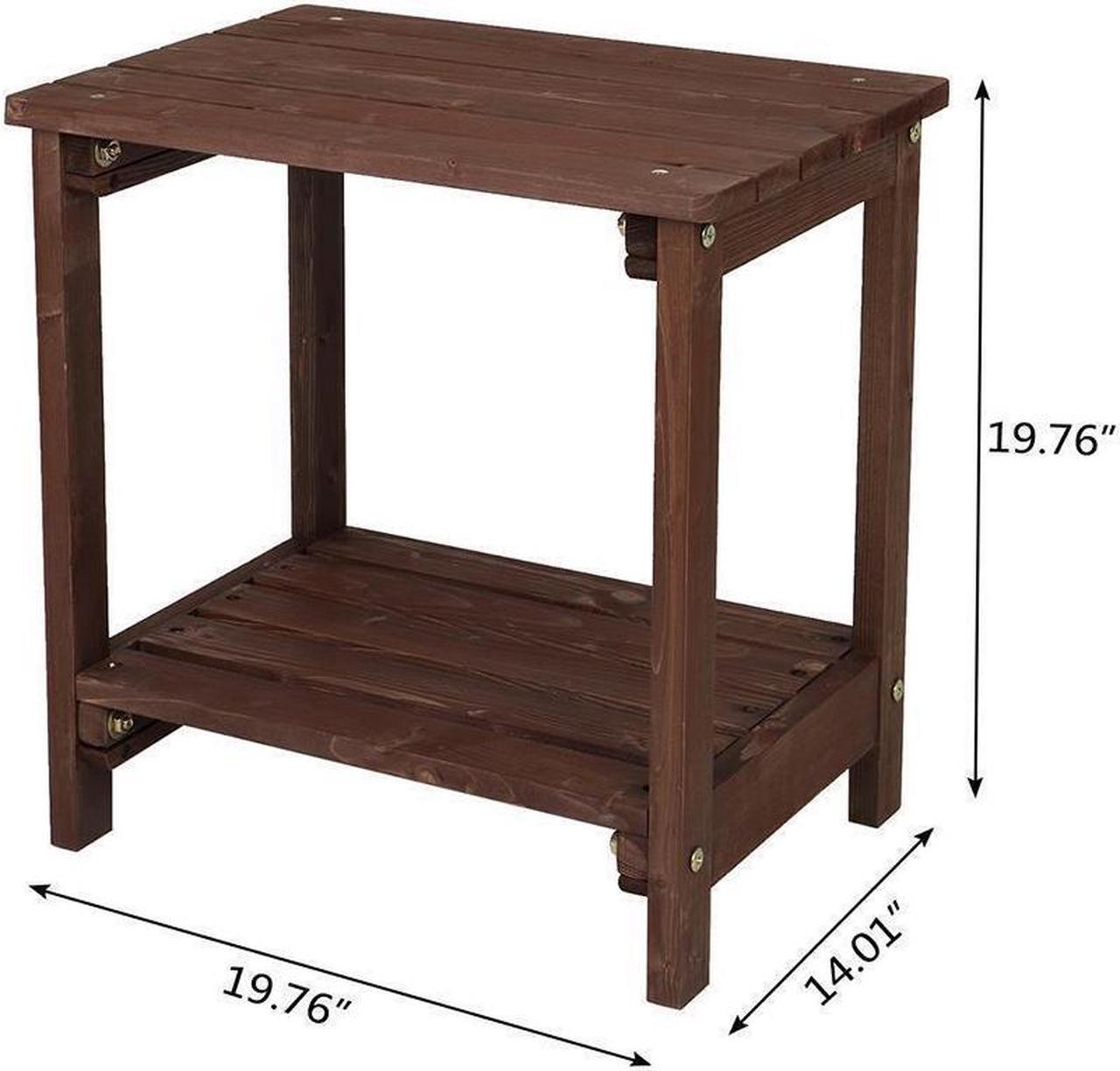 Alt view image 5 of 7 - Mini Tea Side Table Chair End Wood Stand Nightstand Sofa Night Shelf Room