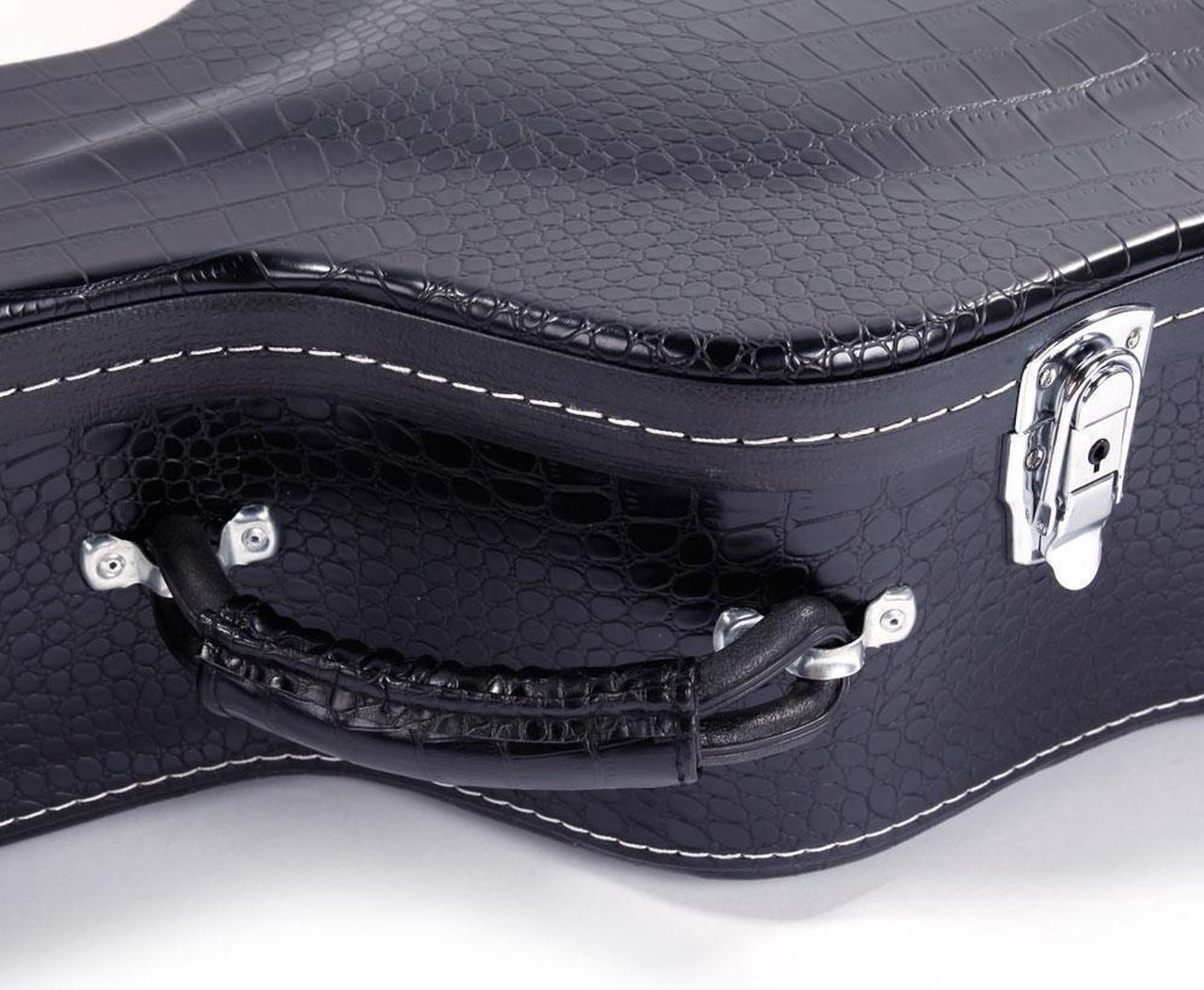 Alt view image 5 of 6 - New   41" Acoustic Arched Protable Folk Guitar Hardshell Carrying Case