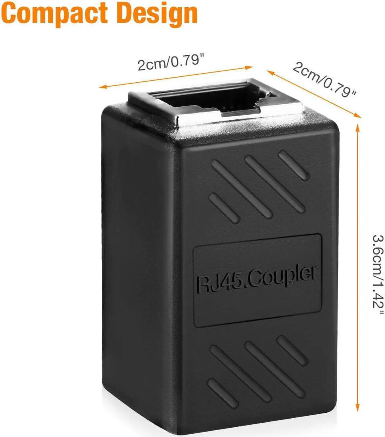 Alt view image 6 of 6 - 5Pc RJ45 Network Splitter Adapter Female CAT 7 6 5E LAN Ethernet Cable Connector