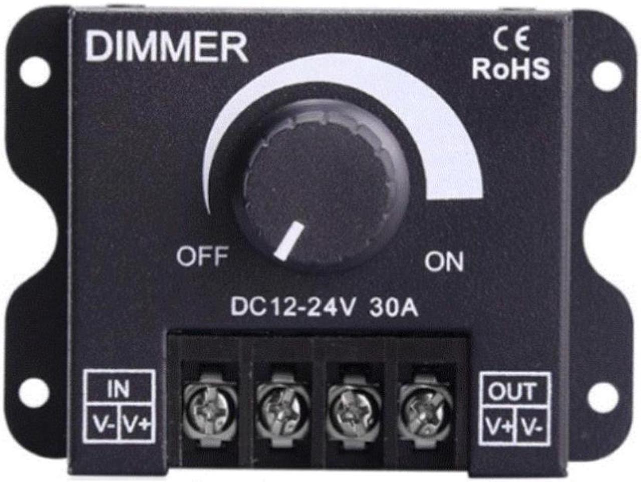 Main image of LED Dimmer Adjustable Brightness Lamp Bulb Strip Driver Single Color Light Power Supply Controller 30A DC 12V 24V 360W