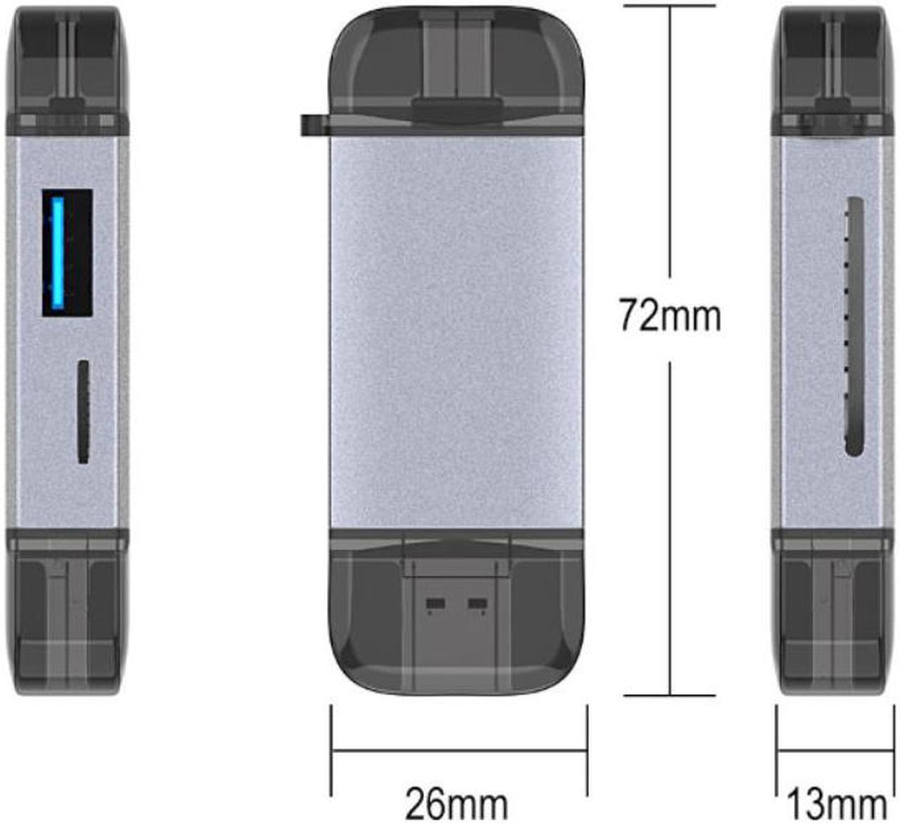 Alt view image 2 of 3 - 6 In 1 Card Reader Micro USB 2.0 Type C To SD Micro SD TF Adapter Accessories OTG Cardreader Smart Memory SD Card Reader