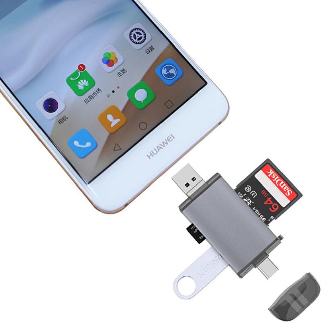 Alt view image 3 of 3 - 6 In 1 Card Reader Micro USB 2.0 Type C To SD Micro SD TF Adapter Accessories OTG Cardreader Smart Memory SD Card Reader