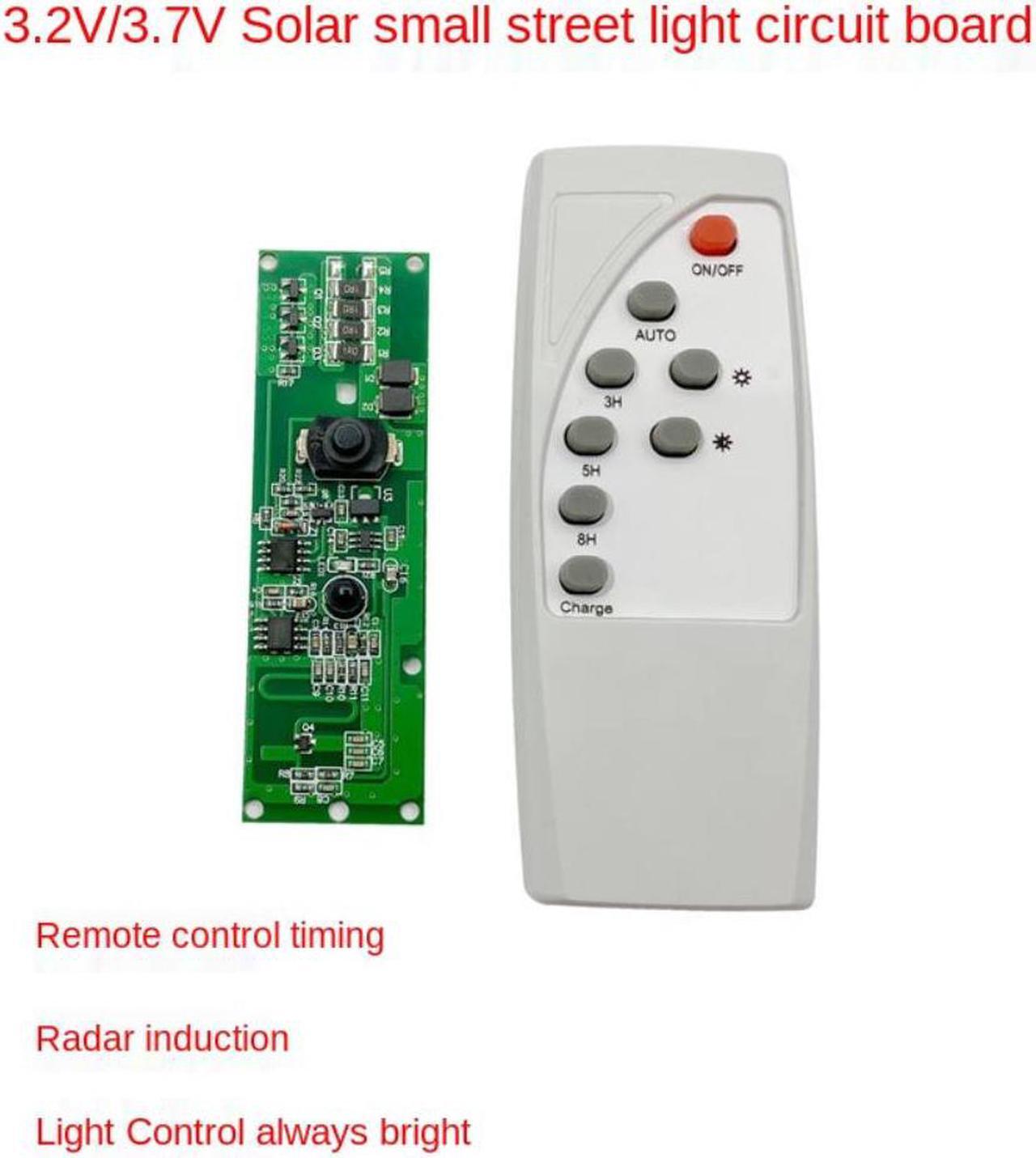 Alt view image 3 of 3 - With Remote Control 3.2V 3.7V Solar Light Controller Light Control + Radar Human Body Induction Circuit Board LED Driver Board