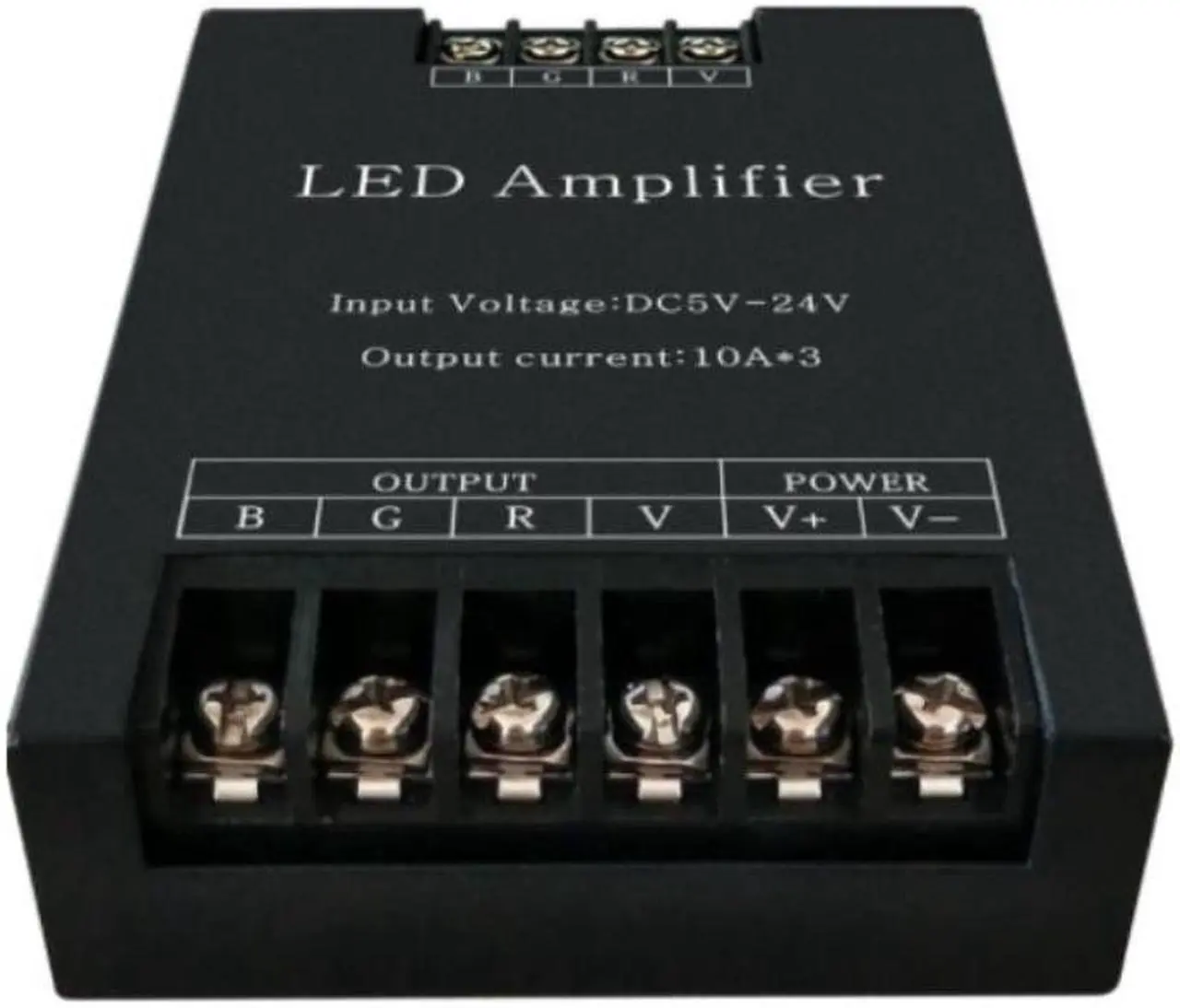 Alt view image 3 of 3 - Led RGB Amplifier Controller Input 5V/12V/24V 30A Signal Repeater 360W for 3528 5730 5050 RGB Led Strip
