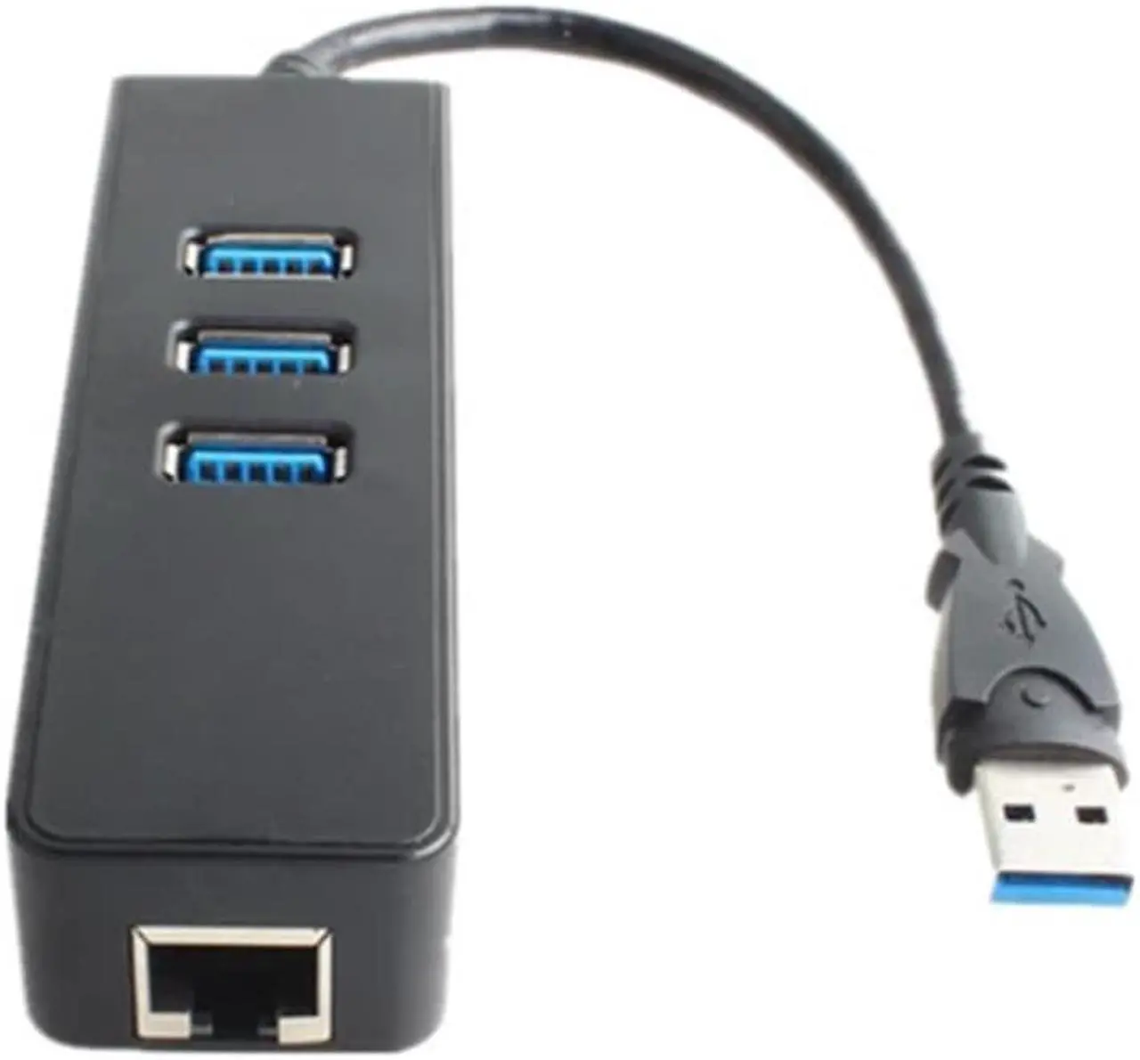 Alt view image 3 of 3 - USB Gigabit Ethernet Adapter 3 Ports USB 3.0 HUB USB to Rj45 Lan Network Card for Macbook Mac Desktop + Micro USB Charger Cable