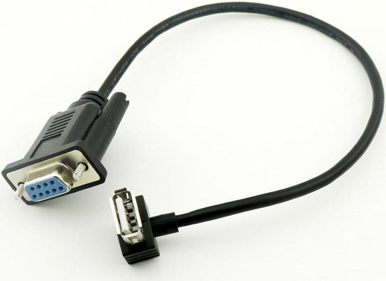 1pcs RS232 DB9 Female to USB 2.0 A Female Serial Cable Adapter Converter 8" Inch 25cm