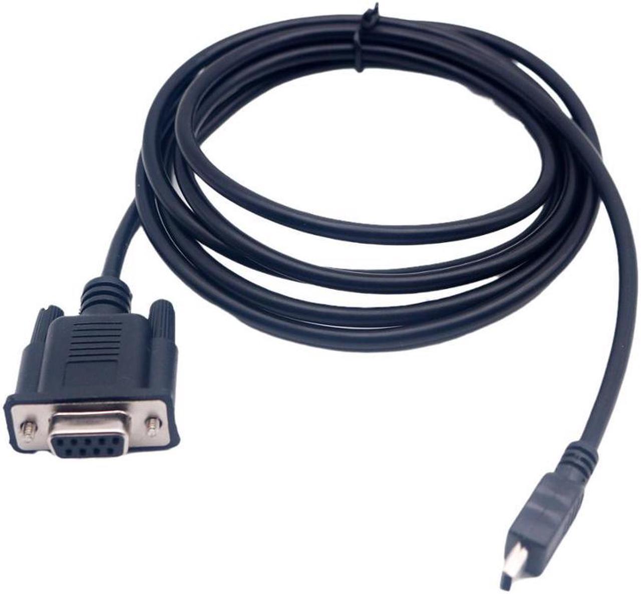 1pcs 6FT Mini USB 2.0 Male to RS232 DB9 9 Pin Female Adapter Entension Lead Cable 6Ft