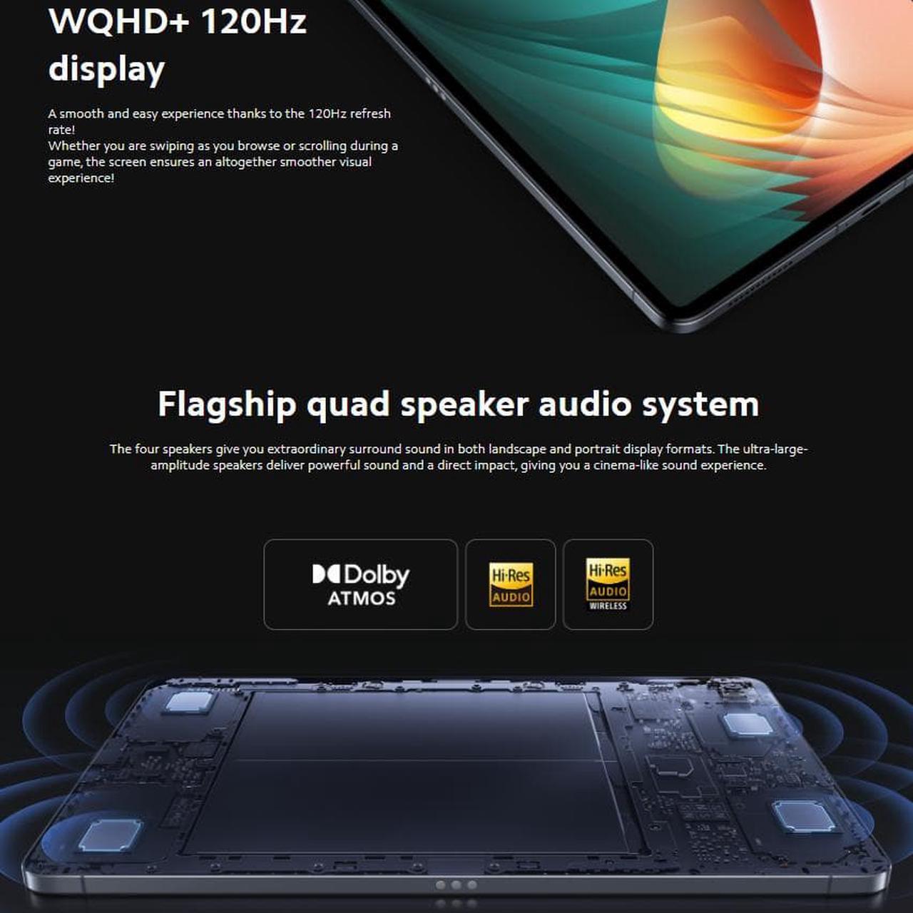 Alt view image 4 of 7 - Xiaomi Mi Pad 5 11.0-inch 2560x1600P LCD Display Tablet 6GB 256GB 8720mAh Battery Android 11-White