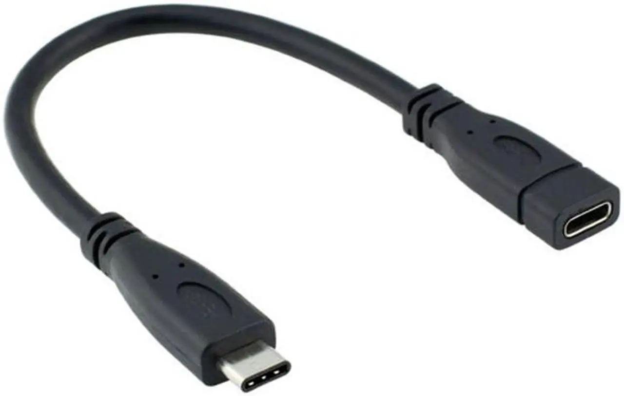 Alt view image 4 of 4 - Jimier USB-C USB 3.1 Type C Male to Female Extension Data Cable for 12 inch Macbook Tablet & Cell Phone UC-218-BK-20CM