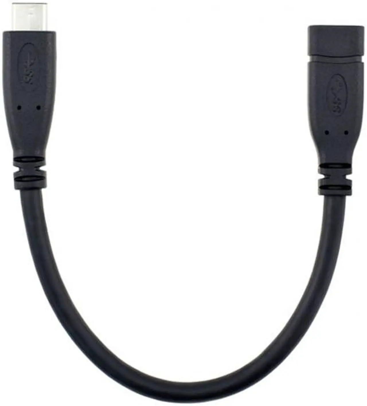 Alt view image 3 of 4 - Jimier USB-C USB 3.1 Type C Male to Female Extension Data Cable for 12 inch Macbook Tablet & Cell Phone UC-218-BK-20CM