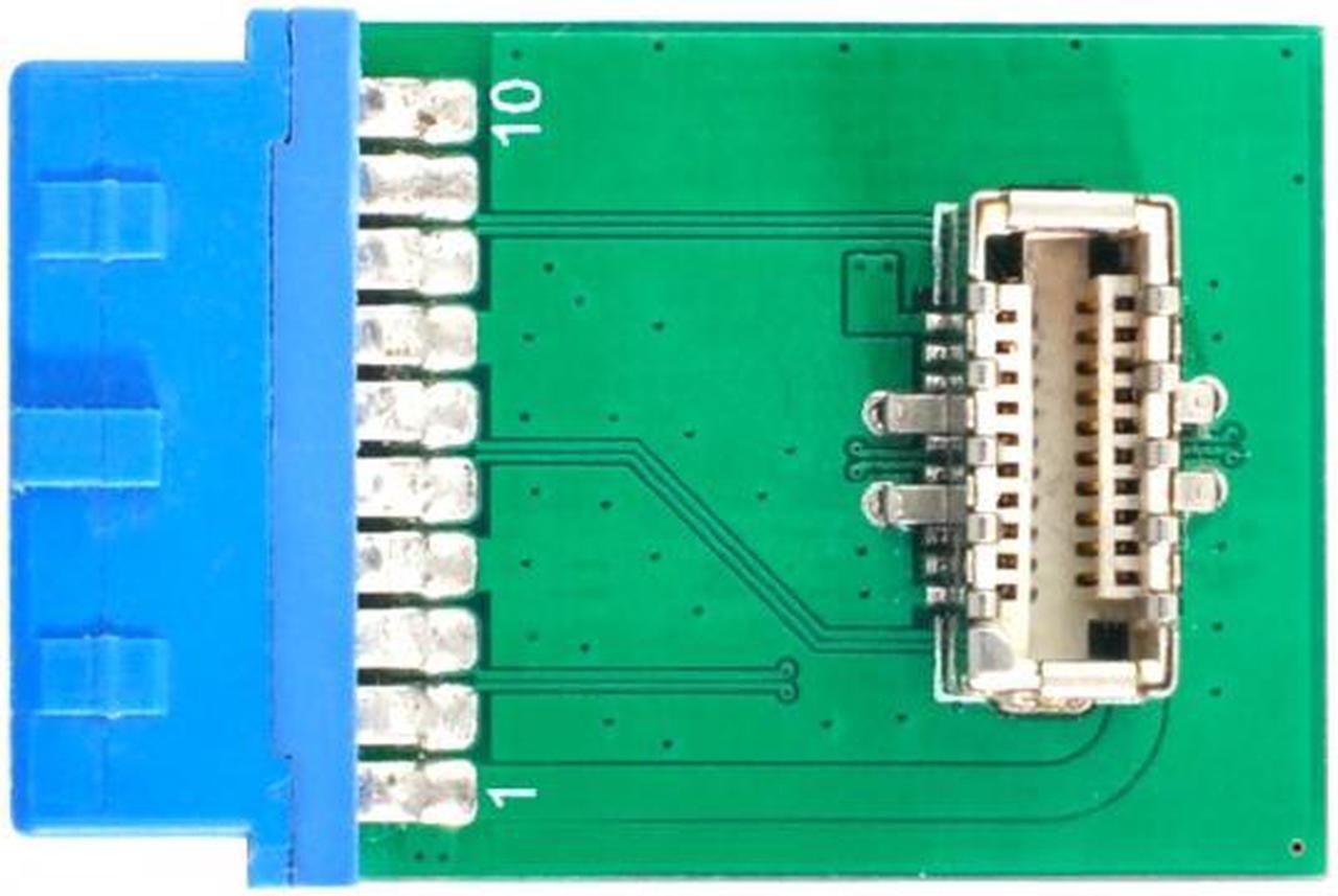 Alt view image 4 of 7 - CY USB 3.1 Front Panel Socket Key-B Type-E to USB 3.0 20Pin Header Male Extension Adapter for Motherboard UC-309
