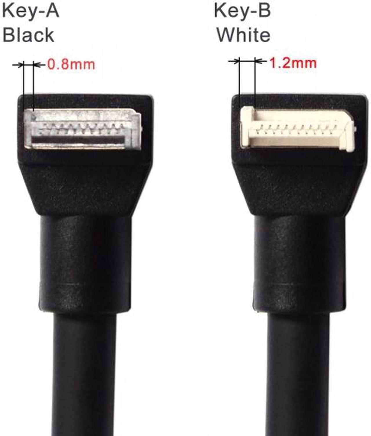 Alt view image 6 of 7 - CY USB 3.1 Front Panel Socket Key-B Type-E to USB 3.0 20Pin Header Male Extension Adapter for Motherboard UC-309