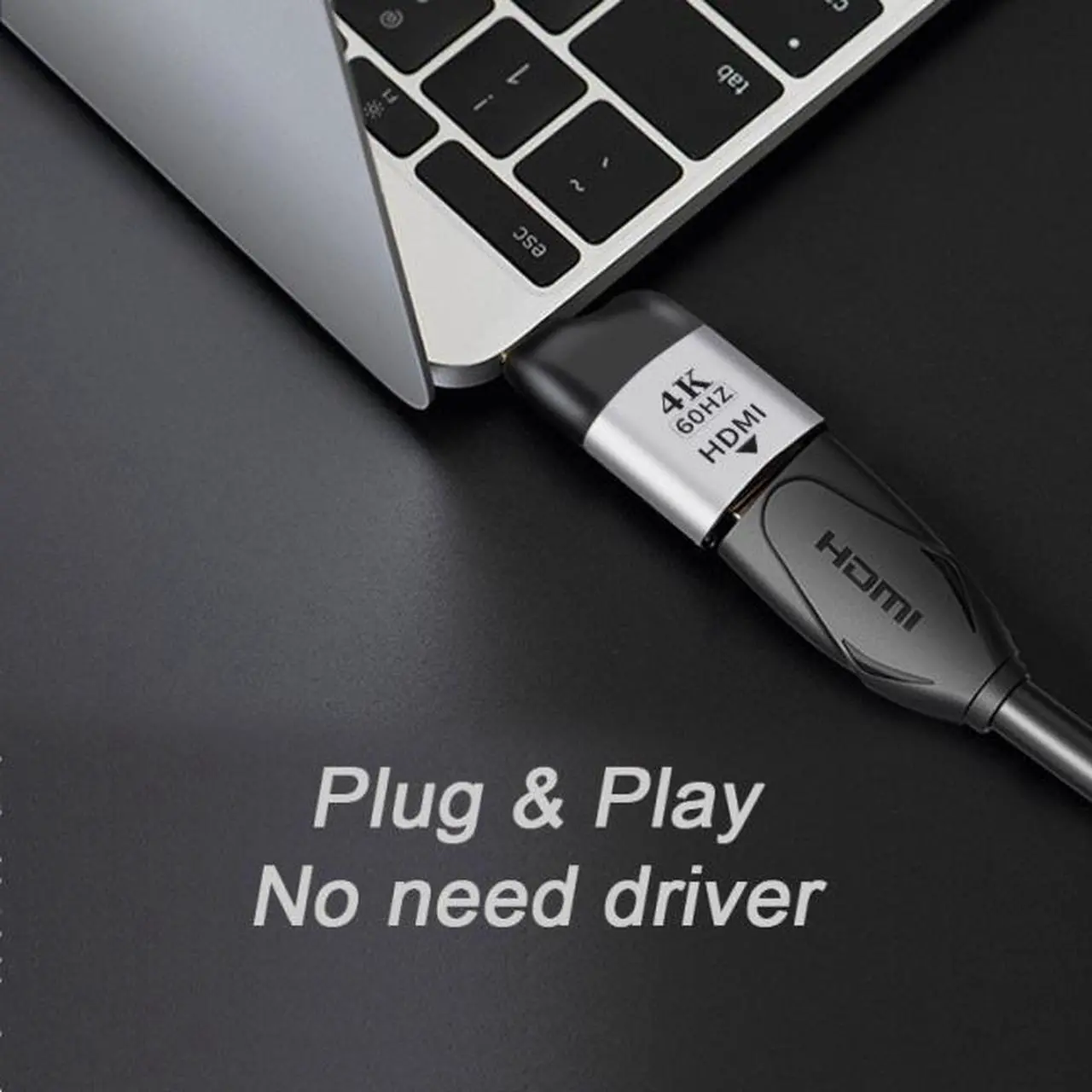 Alt view image 7 of 7 - Cablecc USB-C Type C to HDMI-compatible Converter HDTV Adapter 4K 60hz 1080p for Tablet & Phone & Laptop