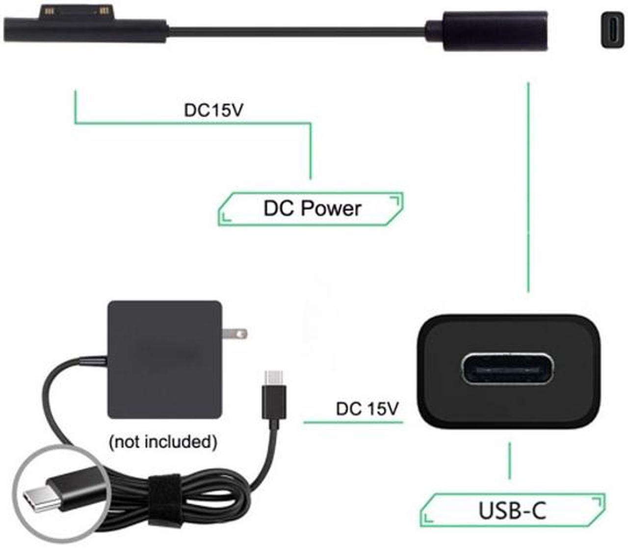 Alt view image 6 of 7 - CY Type-C USB-C Female to Surface Pro3-6 Book Pro Cable UC-109-SURFA3