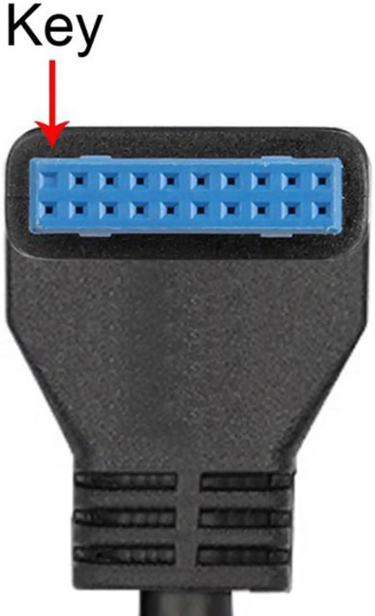 Alt view image 2 of 6 - CY USB 3.0 Single Port A Female Screw Mount Type to Down Angled Motherboard 20pin Header Cable 90 Degree U3-384-DN