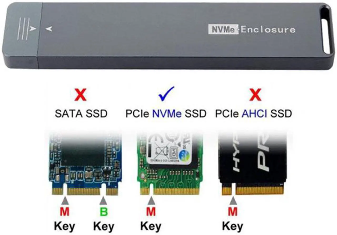 Alt view image 2 of 7 - Jimier USB 3.0 to NVME M-key M.2 NGFF SSD External PCBA Conveter Adapter RTL9210 Chipset with Case U3-017